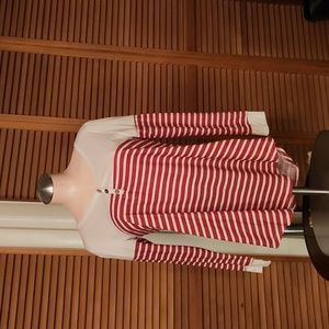 COPY - Red and white striped long sleeve top